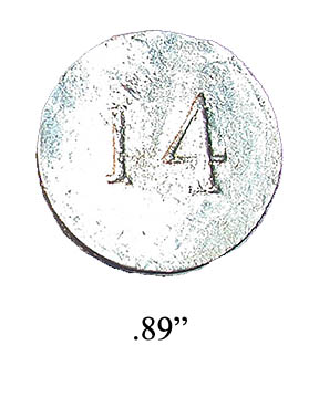 14th Continental Regiment of 1776 button